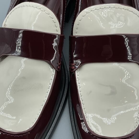 SARTO By Franco Sarto Burgundy and Cream Loafers - Picture 7 of 14